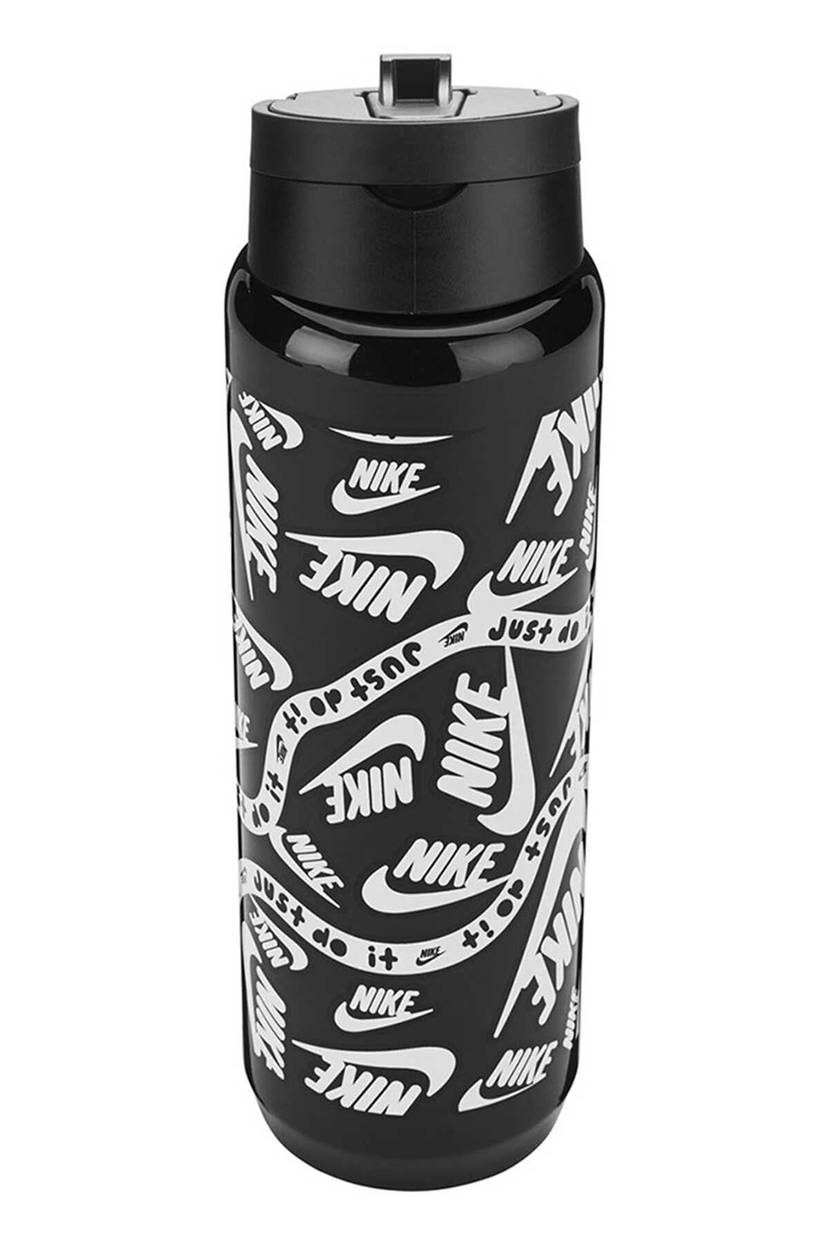 Nike - Nike RENEW RECHARGE STRAW BOTTLE 24 OZ GRAPHIC Unisex Matara Siyah