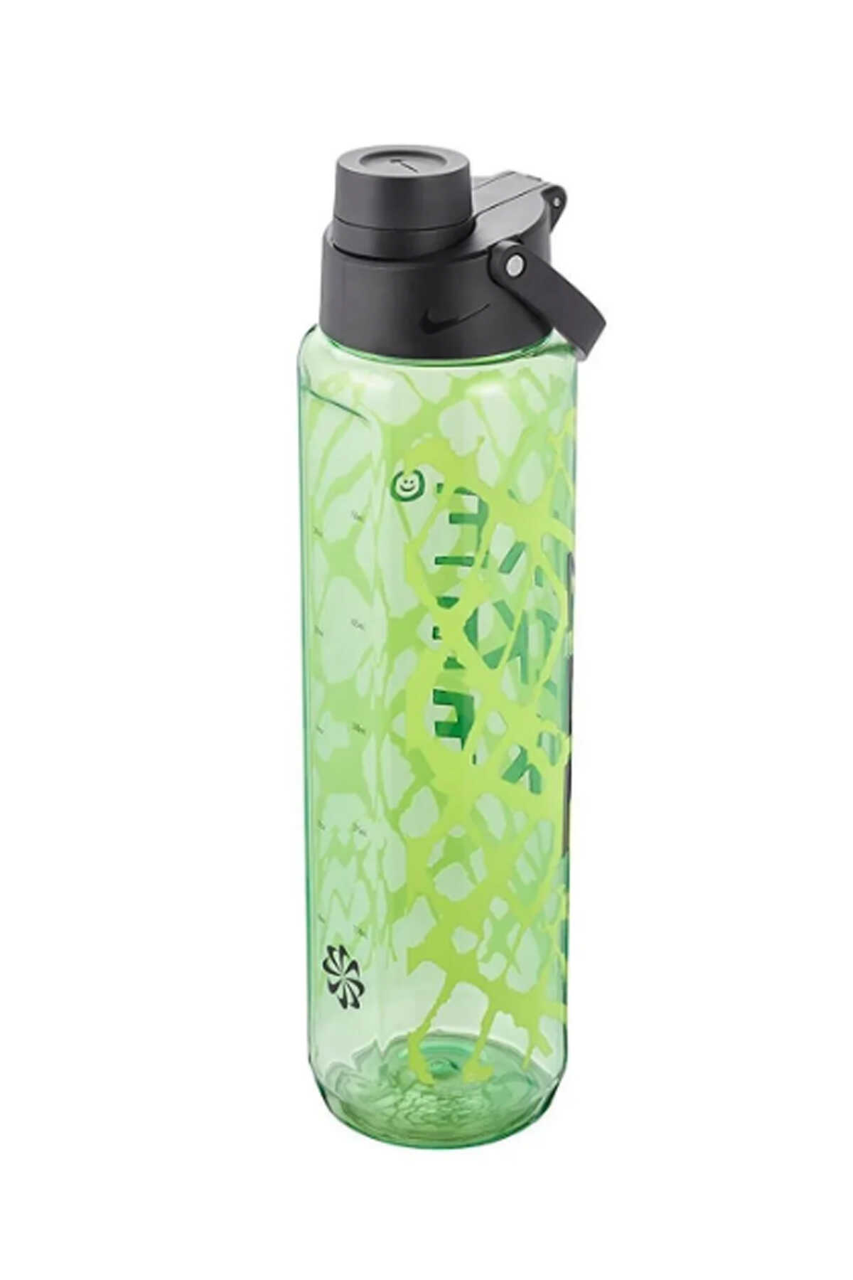 Nike - Nike TR RENEW RECHARGE CHUG BOTTLE 24 OZ GRAPHIC GHOST GREEN Unisex Matara Yeşil / Siyah