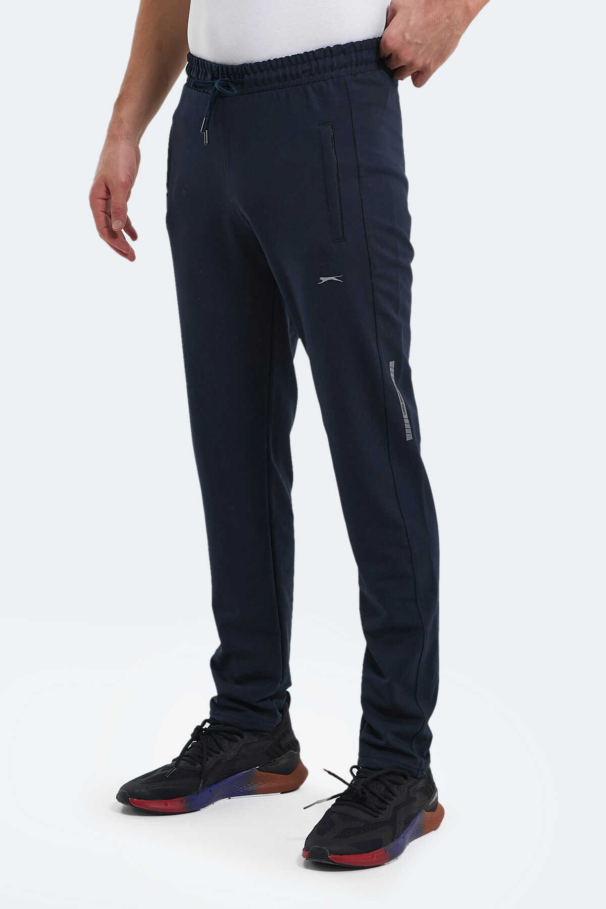 Slazenger - Slazenger OLIVA IN Erkek Cepli Lacivert Eşofman Altı