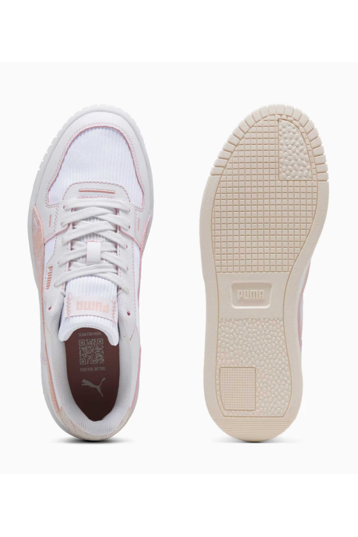 Puma Carina Street Lux Crafted F Kadın Beyaz Sneaker Puma Carina Street Lux Crafted F Kadın Beyaz Sneaker