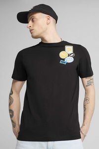 Puma - Puma GRAPHICS Icon Tee Unisex Siyah Tişört
