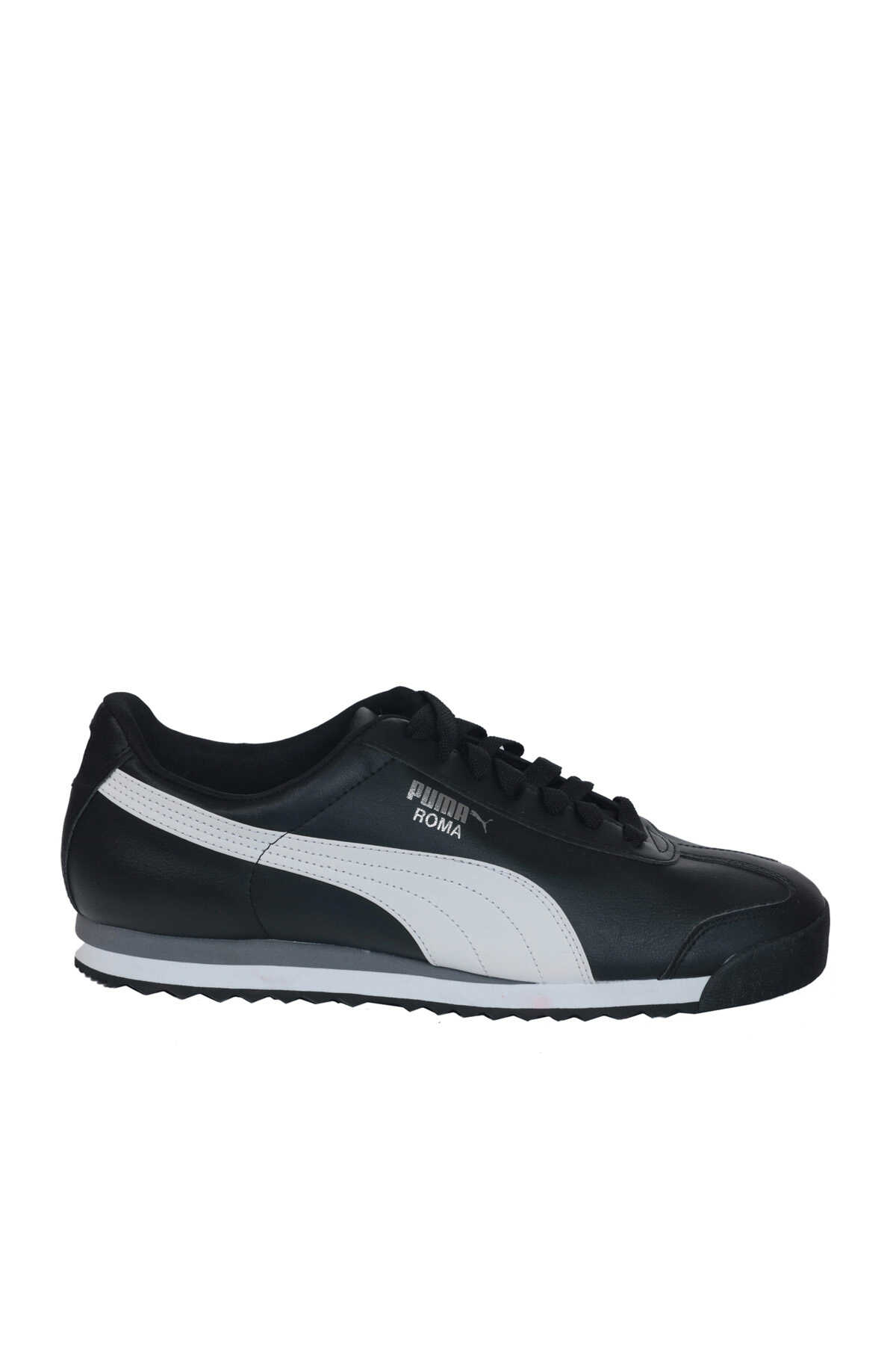 Puma - Puma Roma Basic Unisex Siyah / Beyaz / Gümüş Sneaker
