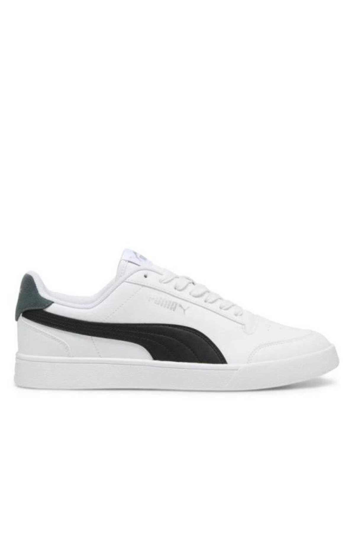 Puma - Puma Shuffle Erkek Sneaker Ayakkabı Beyaz / Siyah