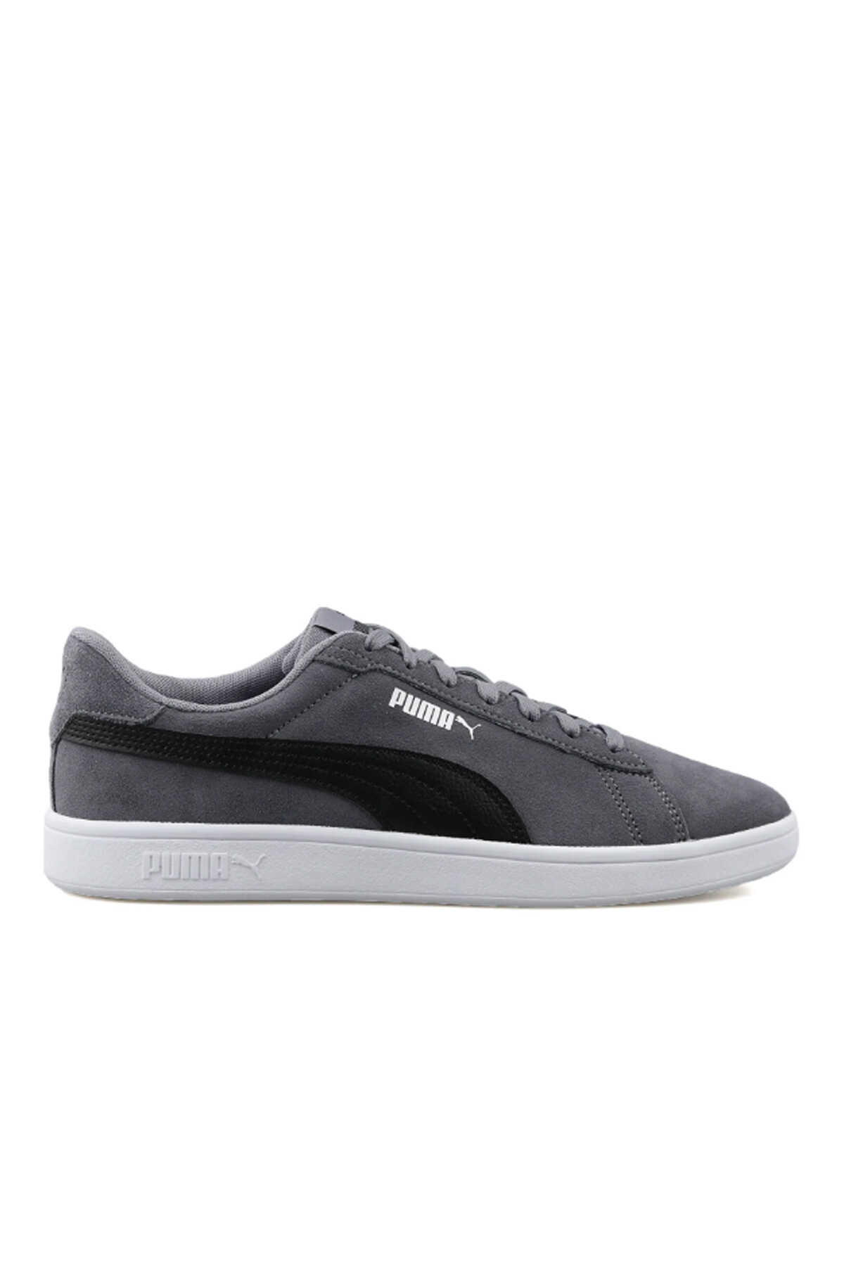 Puma - Puma Smash 3.0 Unisex Deri Sneaker Ayakkabı Gri