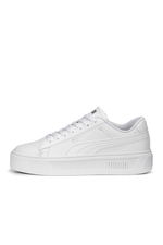 Puma - Puma Smash Platform Kadın Beyaz / Gri Sneaker