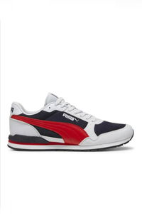 Puma - Puma ST Runner v3 Mesh Unisex Siyah / Kırmızı Sneaker