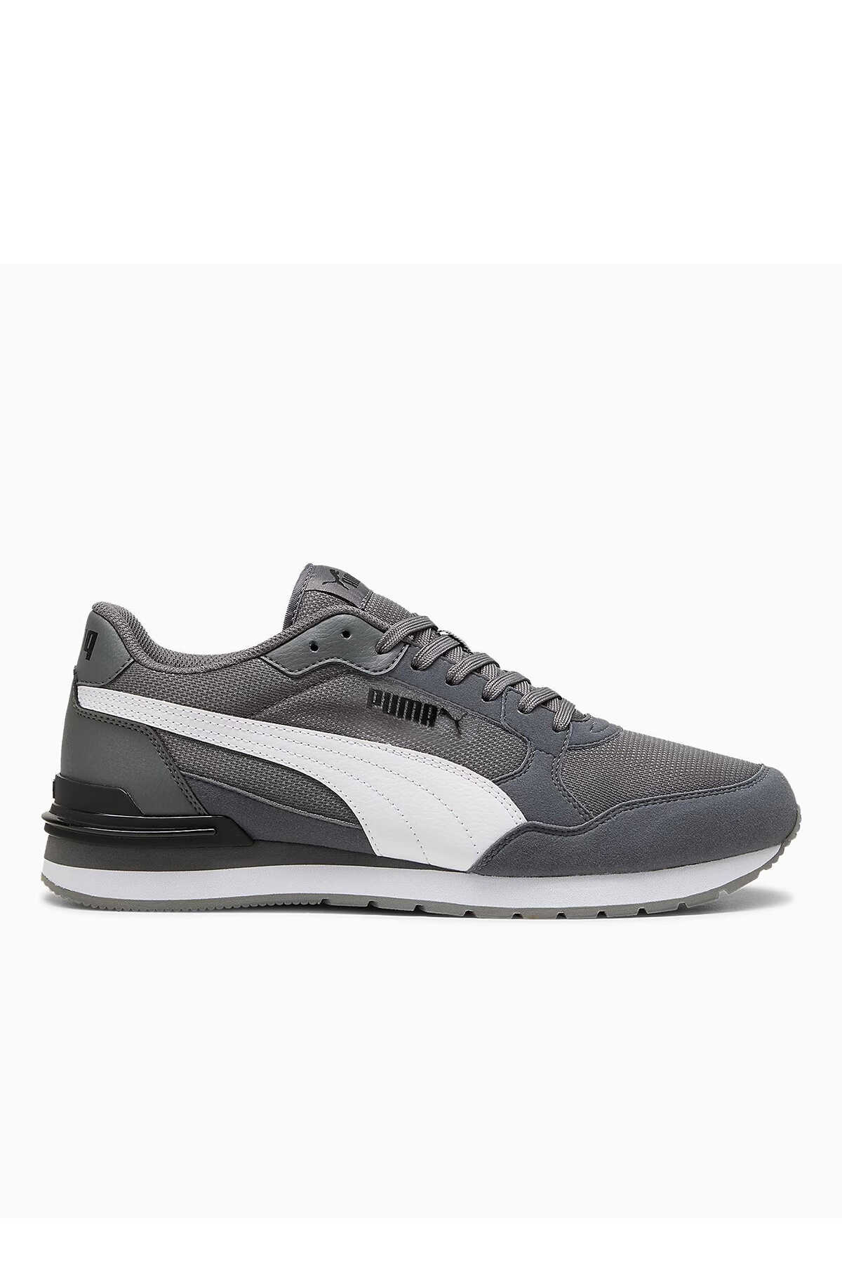 Puma - Puma ST Runner v4 Mesh Erkek Sneaker Ayakkabı Gri