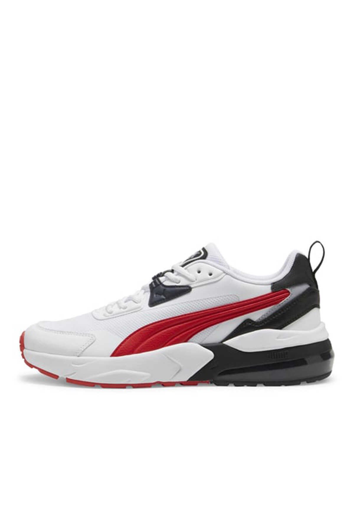 Puma - Puma Vis2K Erkek Sneaker Ayakkabı Beyaz / Kırmızı