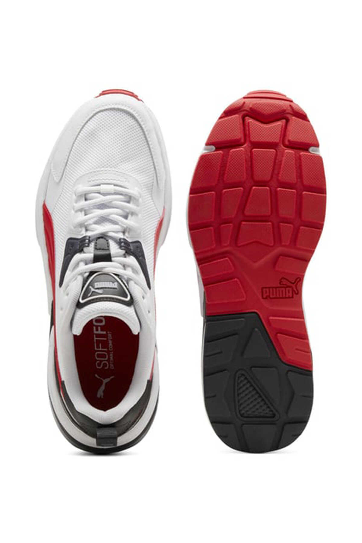 Puma - Puma Vis2K Erkek Beyaz / Kırmızı Sneaker
