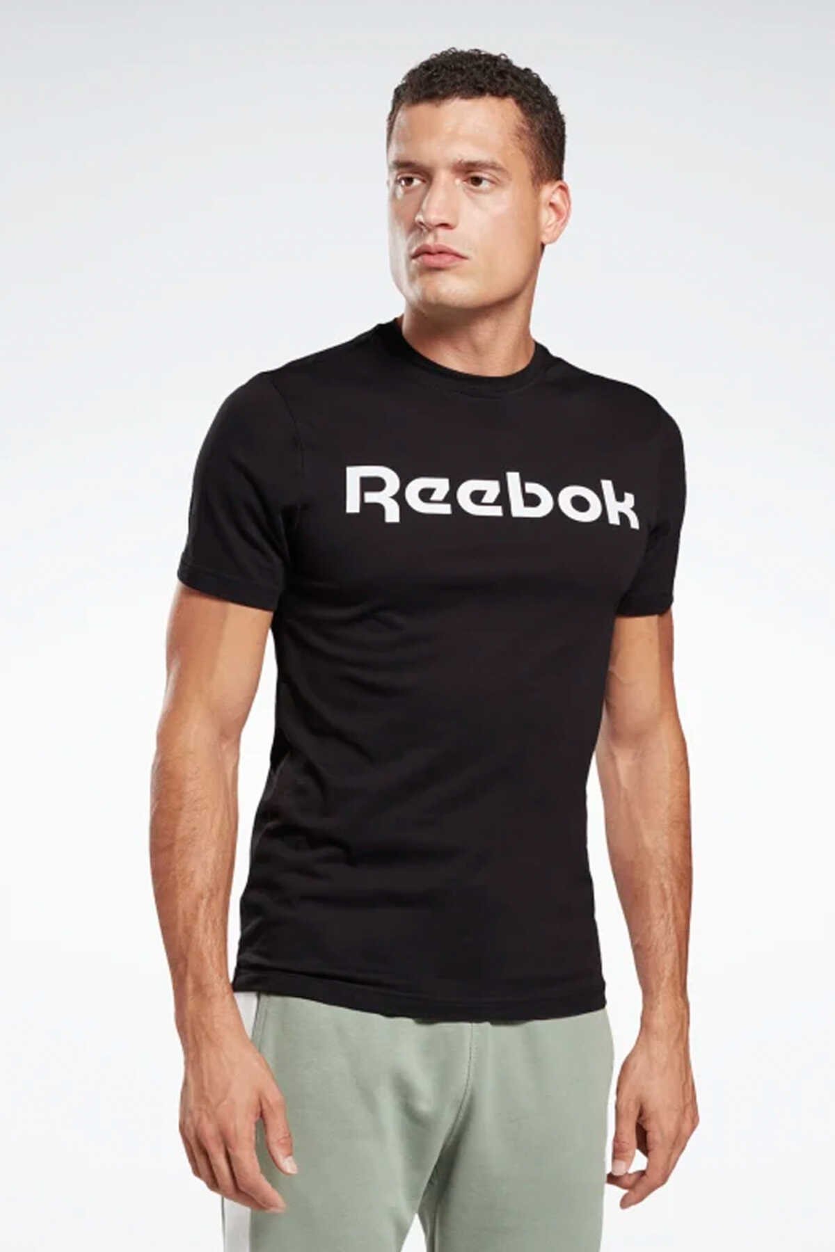 Reebok - Reebok Linear Erkek T-Shirt Siyah_0