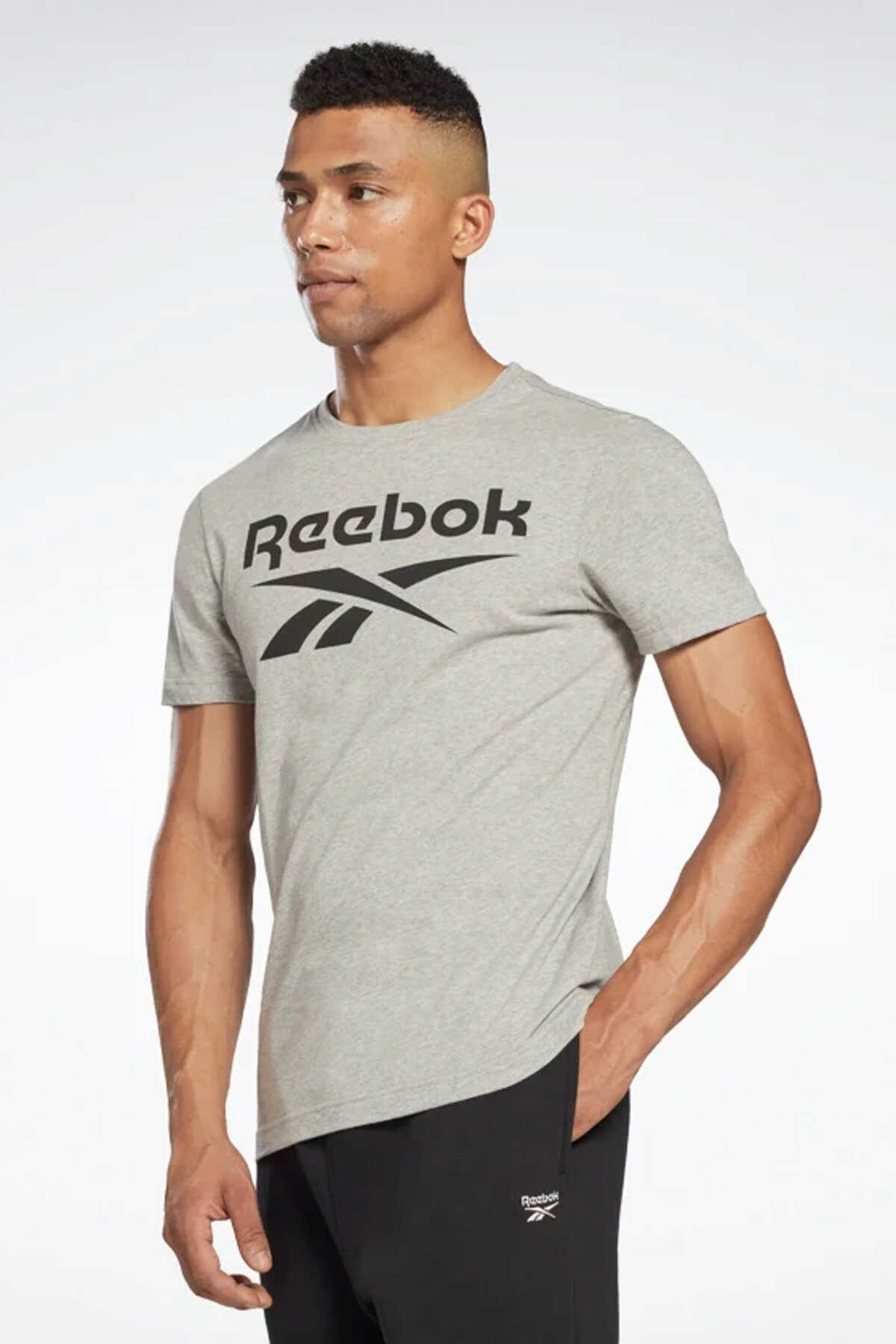 Reebok - Reebok RI Big Logo Tee Unisex Tişört Gri