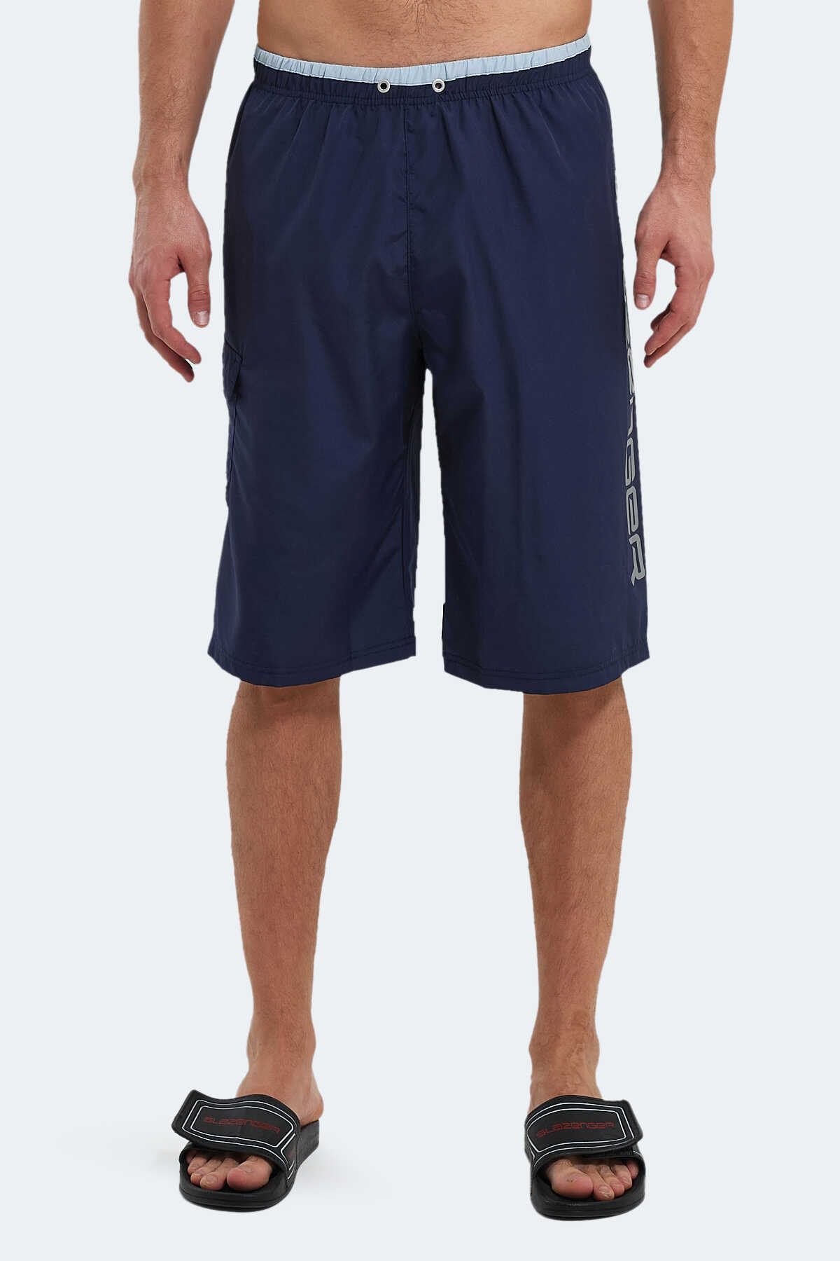 Slazenger - Slazenger RUNIST IN Erkek Cepli Deniz Şortu Lacivert Mayo