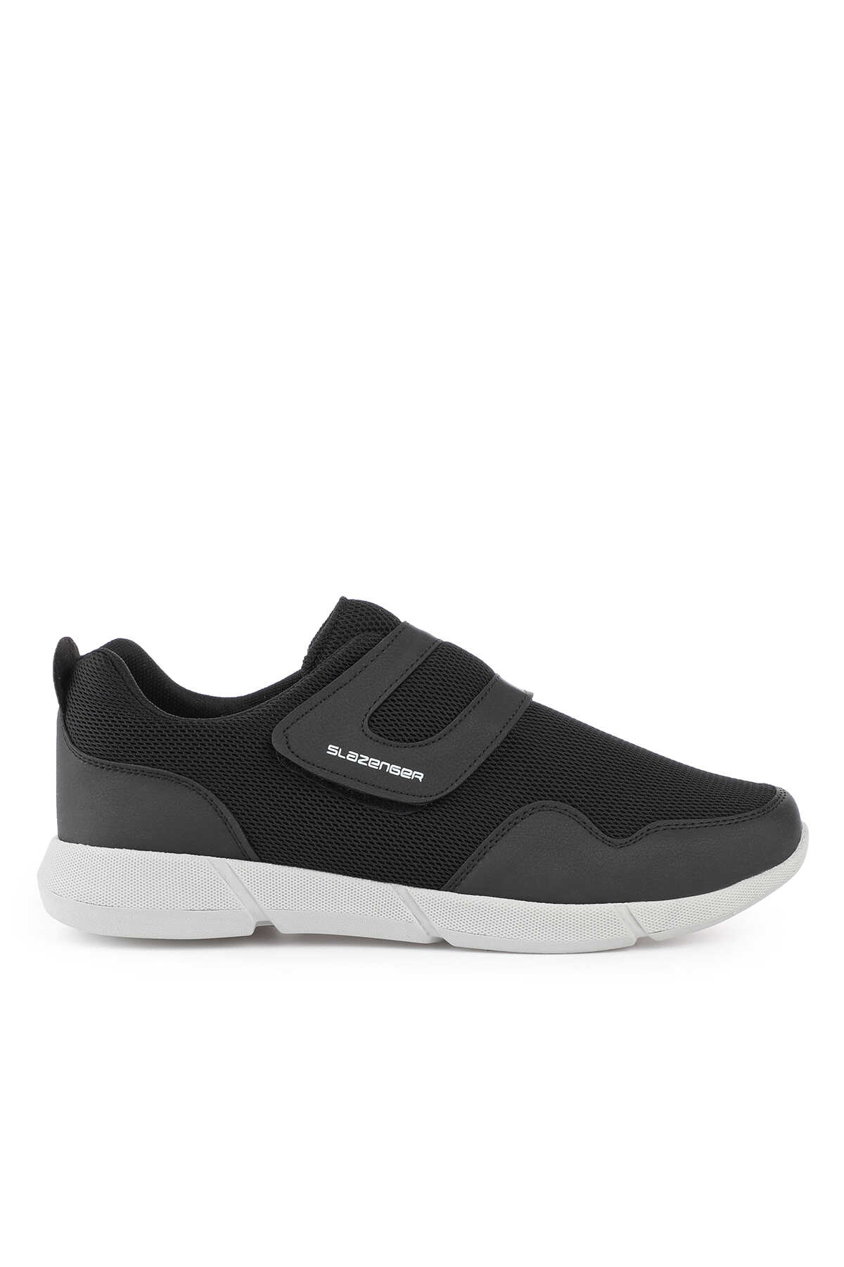 Slazenger - Slazenger ACA I Büyük Beden Erkek Cırt Cırtlı Siyah / Koyu Gri Günlük Spor Ayakkabısı
