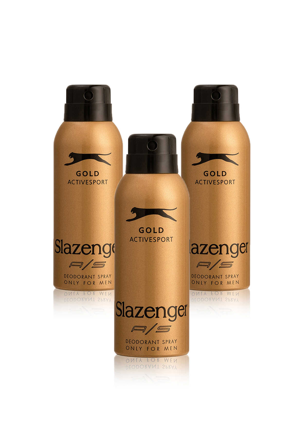 Slazenger - Slazenger Active Sport 3 lü Erkek Gold Deodorant