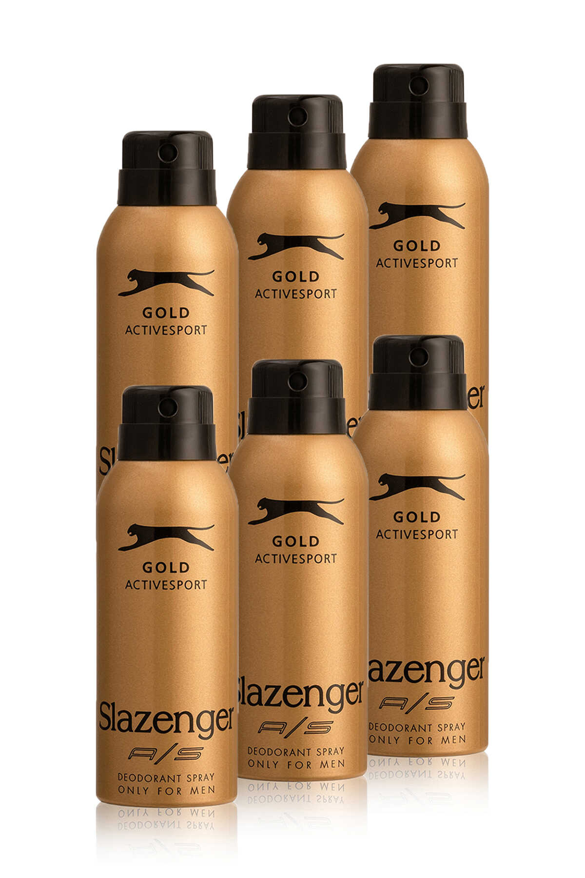 Slazenger - Slazenger Active Sport 6 lı Erkek Gold Deodorant