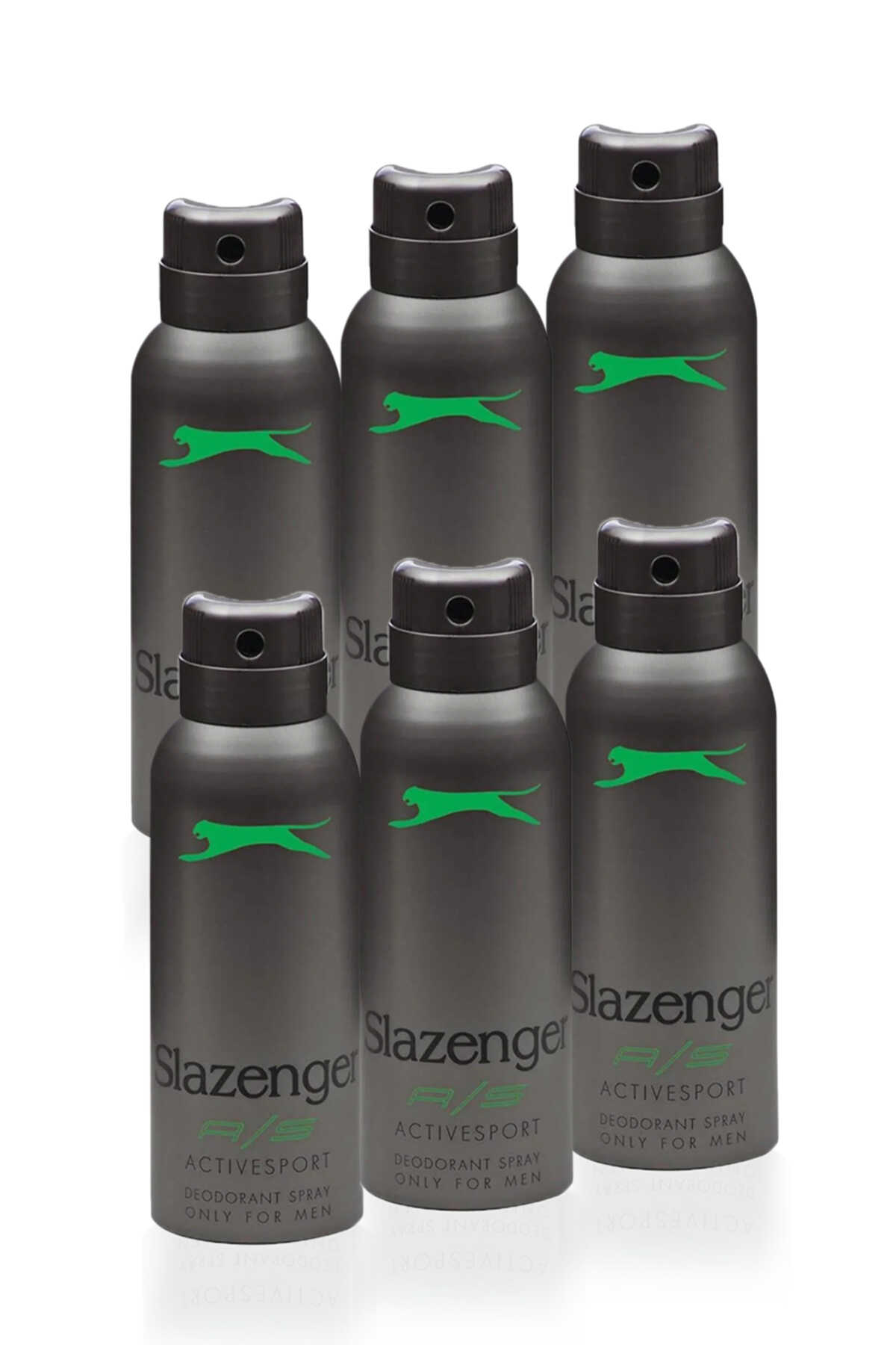 Slazenger - Slazenger Active Sport 6 lı Erkek Yeşil Deodorant