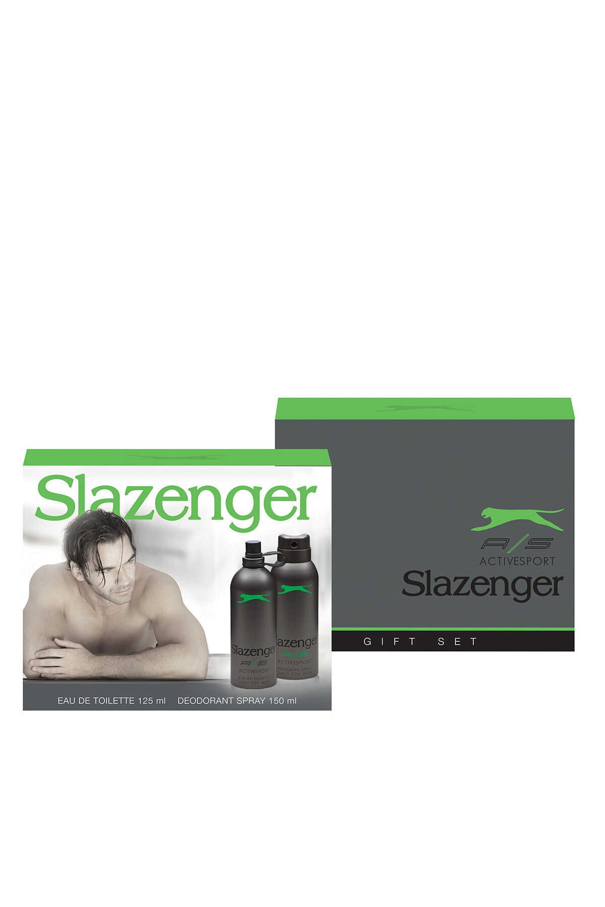 Slazenger - Slazenger Active Sport Parfüm Deodorant Set Erkek Kozmetik Yeşil