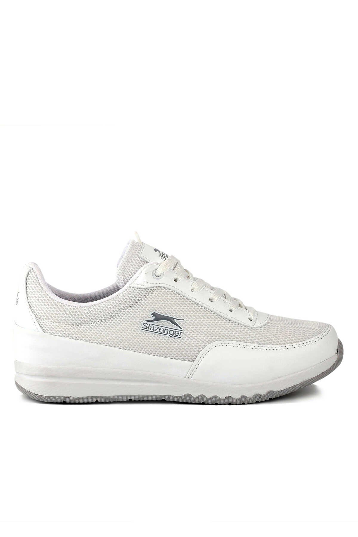 Slazenger - Slazenger ANGLE I Sneaker Kadın Ayakkabı Beyaz / Gri