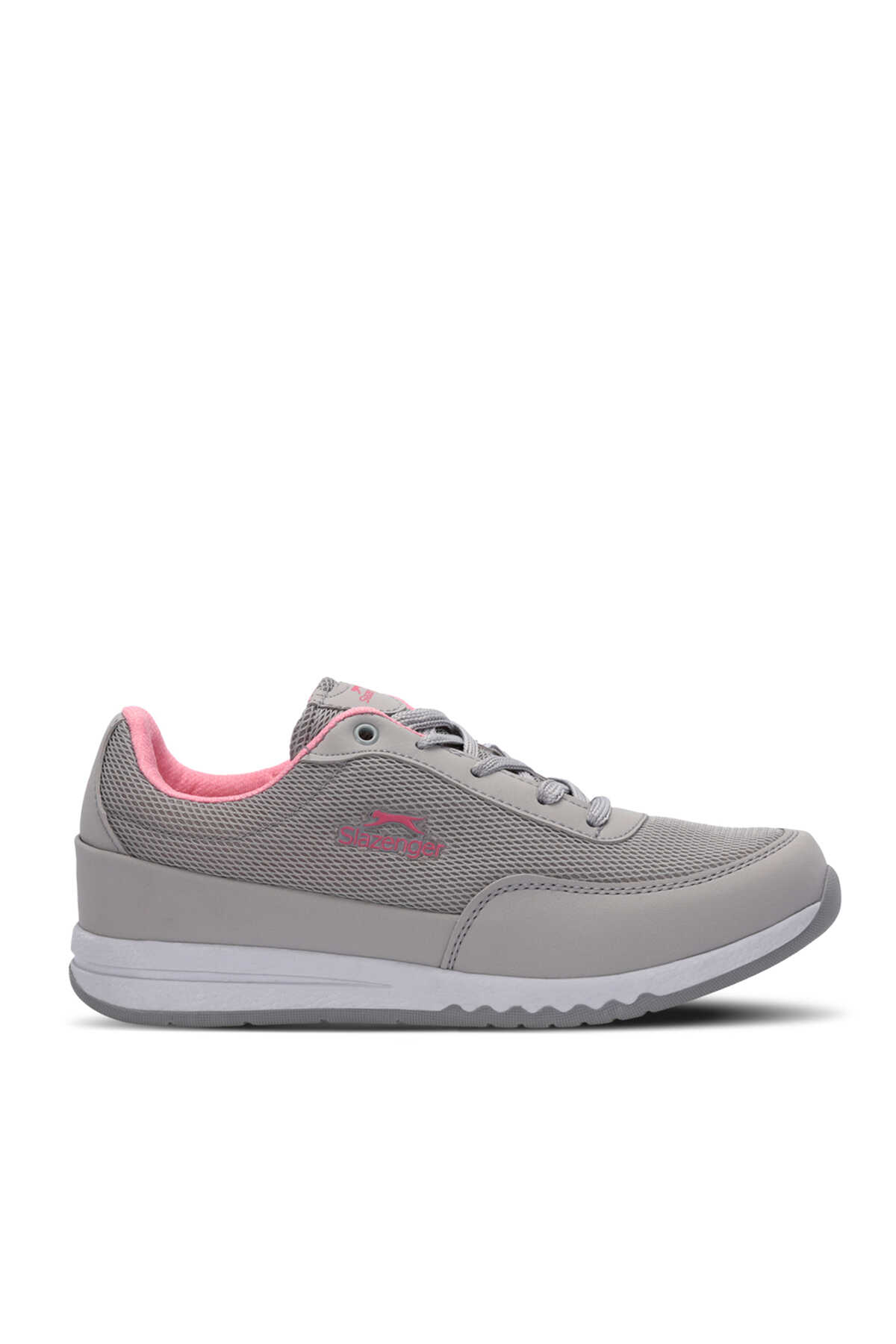 Slazenger - Slazenger ANGLE I Kadın Sneaker Ayakkabı Gri / Pembe