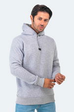 Slazenger - Slazenger BAHA IN Erkek Kapüşonlu Fermuarlı Slim Fit Gri Sweatshırt Slazenger - Slazenger BAHA IN Erkek Kapüşonlu Fermuarlı Slim Fit Gri Sweatshırt
