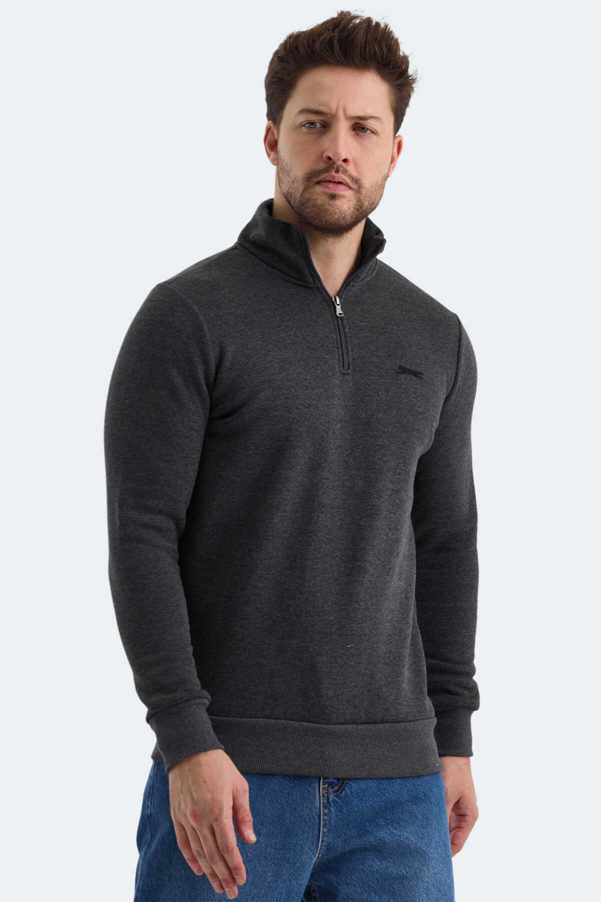 Slazenger - Slazenger BALBIN Erkek Sweatshirt Antrasit