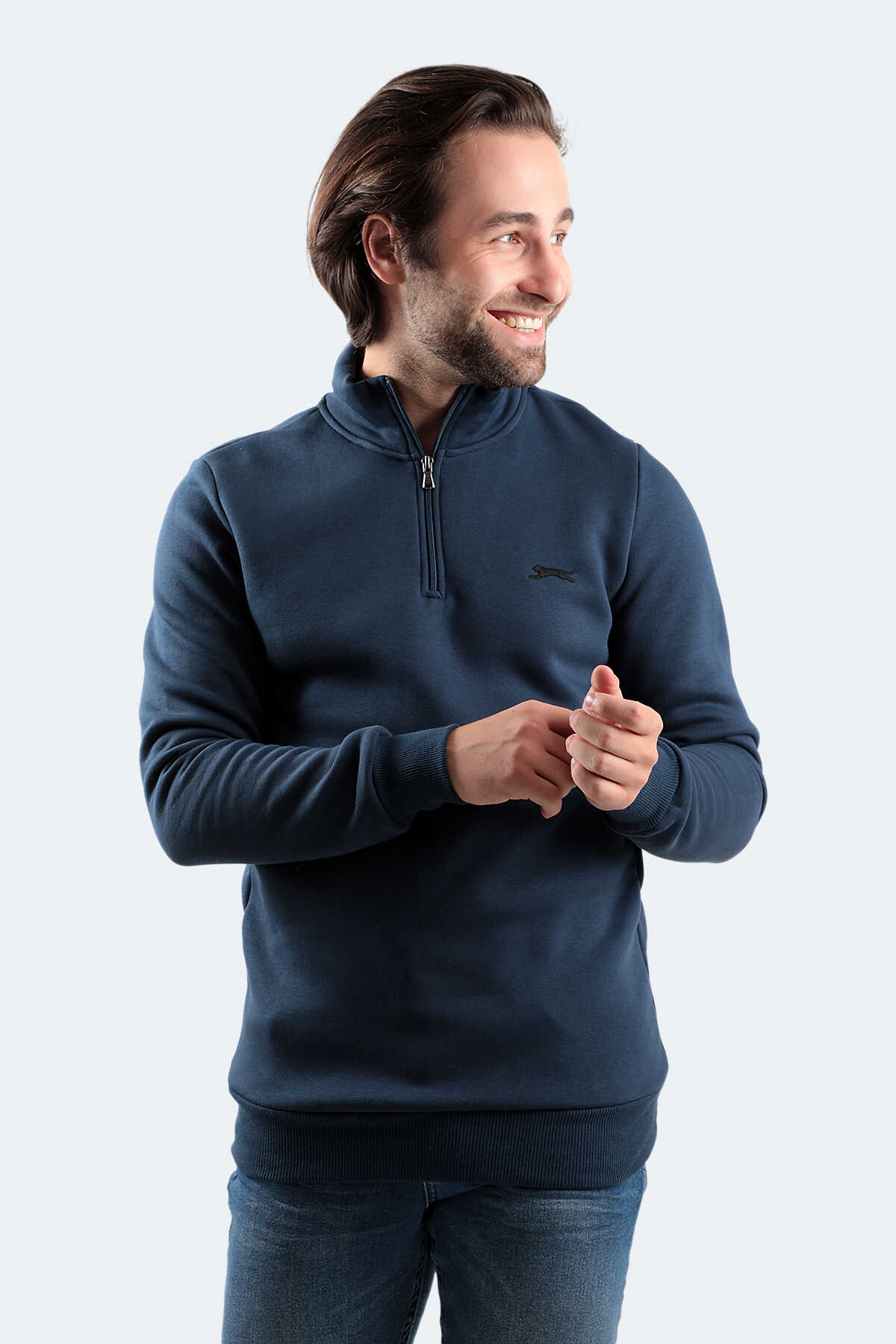 Slazenger - Slazenger BALBIN Erkek Sweatshirt Indigo