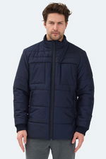 Slazenger - Slazenger BALDWING Erkek Dik Yaka Fermuarlı Lacivert Mont & Kaban