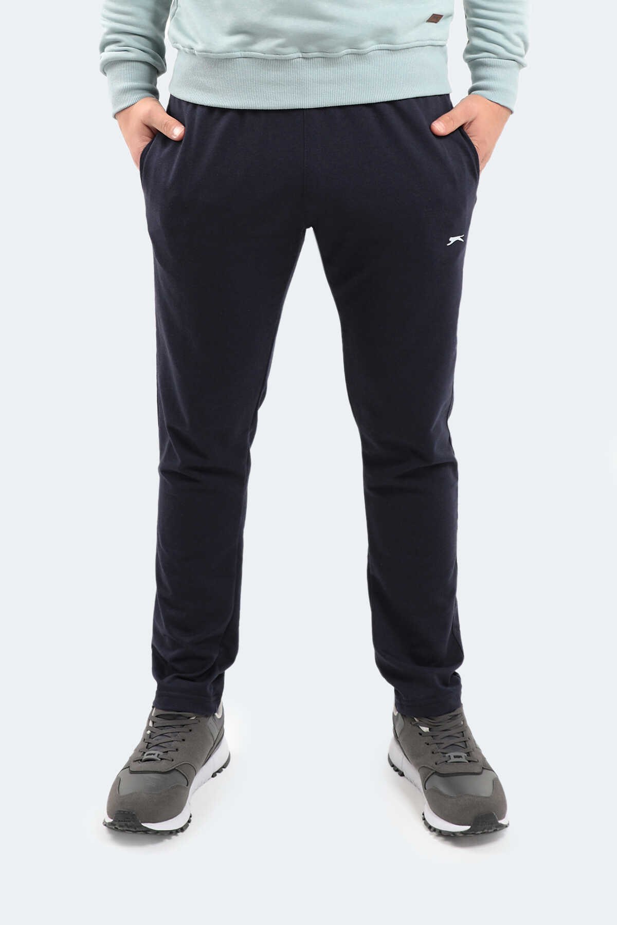 Slazenger - Slazenger BARBOM I Erkek Cepli Slim Fit Lacivert Eşofman Altı