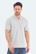 Slazenger - Slazenger BARRIER Erkek Polo Yaka Gri Tişört Slazenger - Slazenger BARRIER Erkek Polo Yaka Gri Tişört