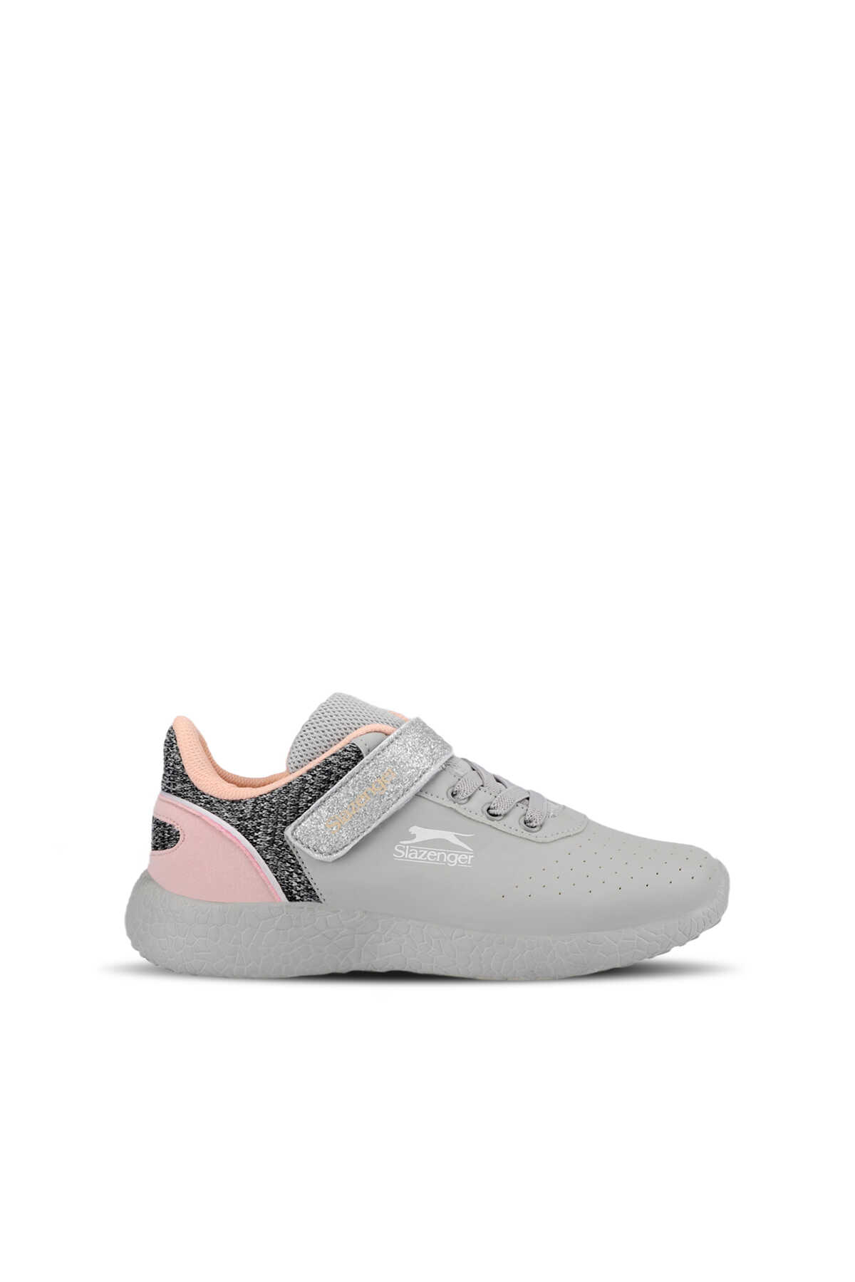 Slazenger - Slazenger BASKET I Kız Çocuk Sneaker Ayakkabı Gri / Pembe