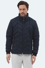 Slazenger - Slazenger BEAST Erkek Dik Yaka Fermuarlı Lacivert Mont & Kaban