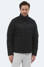 Slazenger - Slazenger BLANCO Erkek Dik Yaka Slim Fit Siyah Mont & Kaban