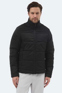 Slazenger - Slazenger BLANCO Erkek Dik Yaka Slim Fit Siyah Mont & Kaban