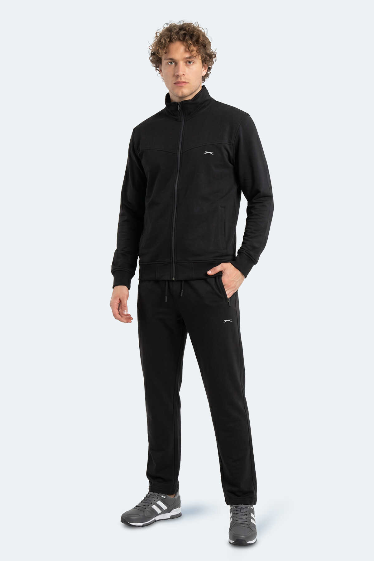 Slazenger - Slazenger BOOST GEAR Erkek Siyah Eşofman Takımı