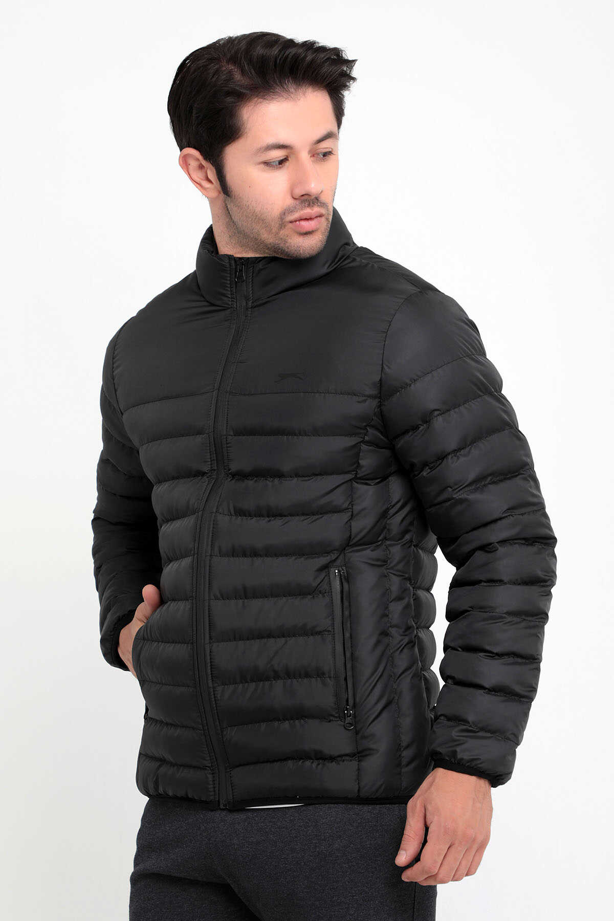 Slazenger - Slazenger BOSS I Erkek Siyah Mont & Kaban