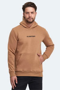 Slazenger - Slazenger BUSTER IN Erkek Kapüşonlu Cepli Bej Sweatshırt Slazenger - Slazenger BUSTER IN Erkek Kapüşonlu Cepli Bej Sweatshırt