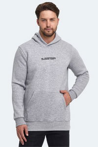 Slazenger - Slazenger BUSTER IN Erkek Kapüşonlu Cepli Gri Sweatshırt Slazenger - Slazenger BUSTER IN Erkek Kapüşonlu Cepli Gri Sweatshırt