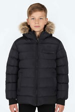 Slazenger - Slazenger CALISTO NEW Unisex Çocuk Kapüşonlu Şişme Lacivert Mont & Kaban