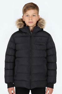 Slazenger - Slazenger CALISTO NEW Unisex Çocuk Kapüşonlu Şişme Lacivert Mont & Kaban