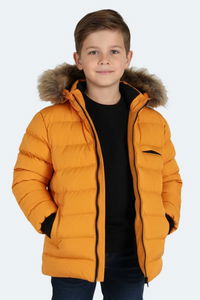 Slazenger - Slazenger CALISTO NEW Unisex Çocuk Kapüşonlu Şişme Sarı Mont & Kaban Slazenger - Slazenger CALISTO NEW Unisex Çocuk Kapüşonlu Şişme Sarı Mont & Kaban