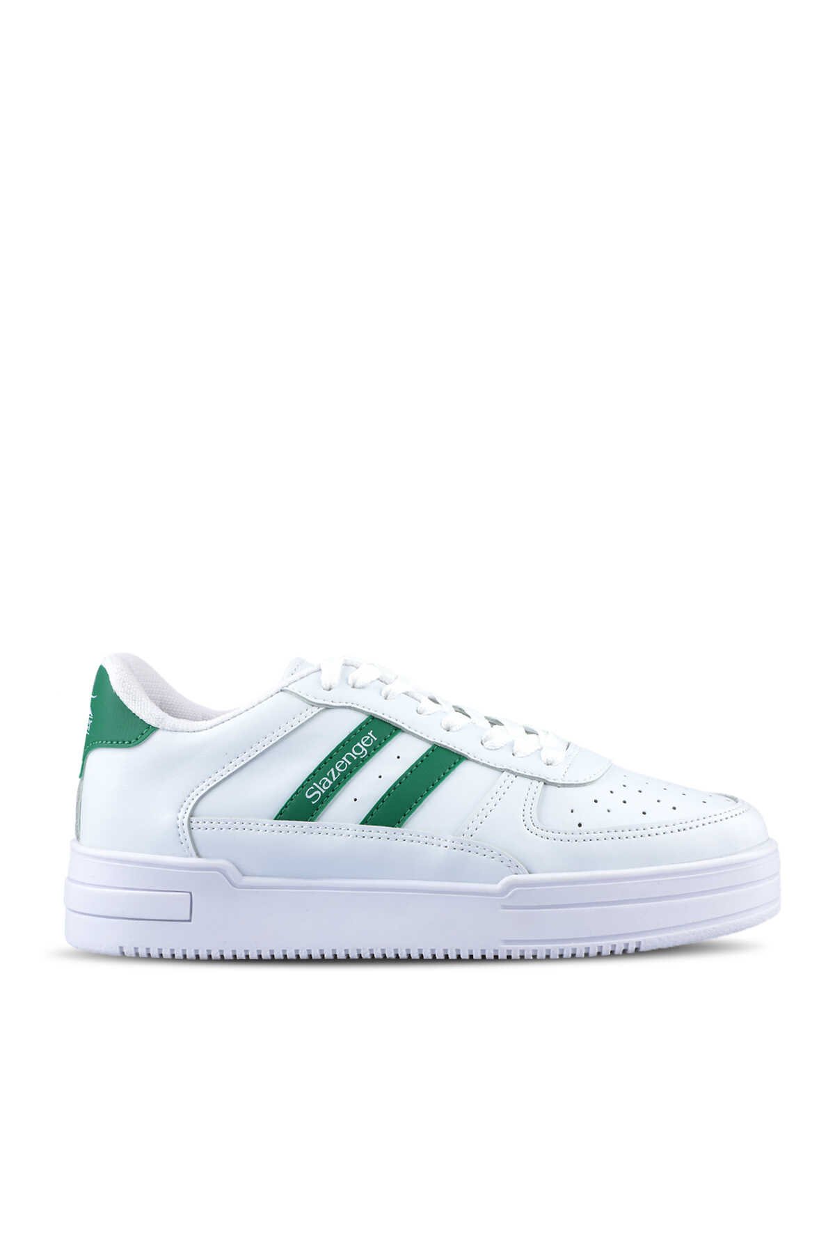 Slazenger - Slazenger CAMP IN Sneaker Kadın Ayakkabı Beyaz / Yeşil