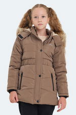 Slazenger - Slazenger CANDY Kız Çocuk Kapüşonlu Şişme Bej Mont & Kaban Slazenger - Slazenger CANDY Kız Çocuk Kapüşonlu Şişme Bej Mont & Kaban