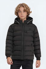 Slazenger - Slazenger CAPTAIN NEW IN Unisex Çocuk Kapüşonlu Şişme Siyah Mont & Kaban