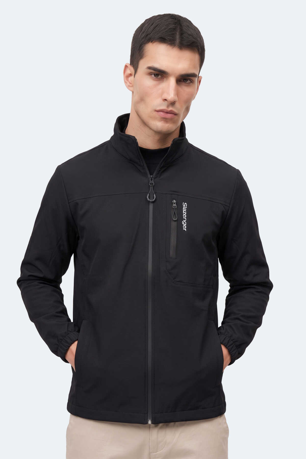 Slazenger CEDO Erkek İçi Polarlı Rüzgar Ve Su itici Siyah Mont & Kaban (1)