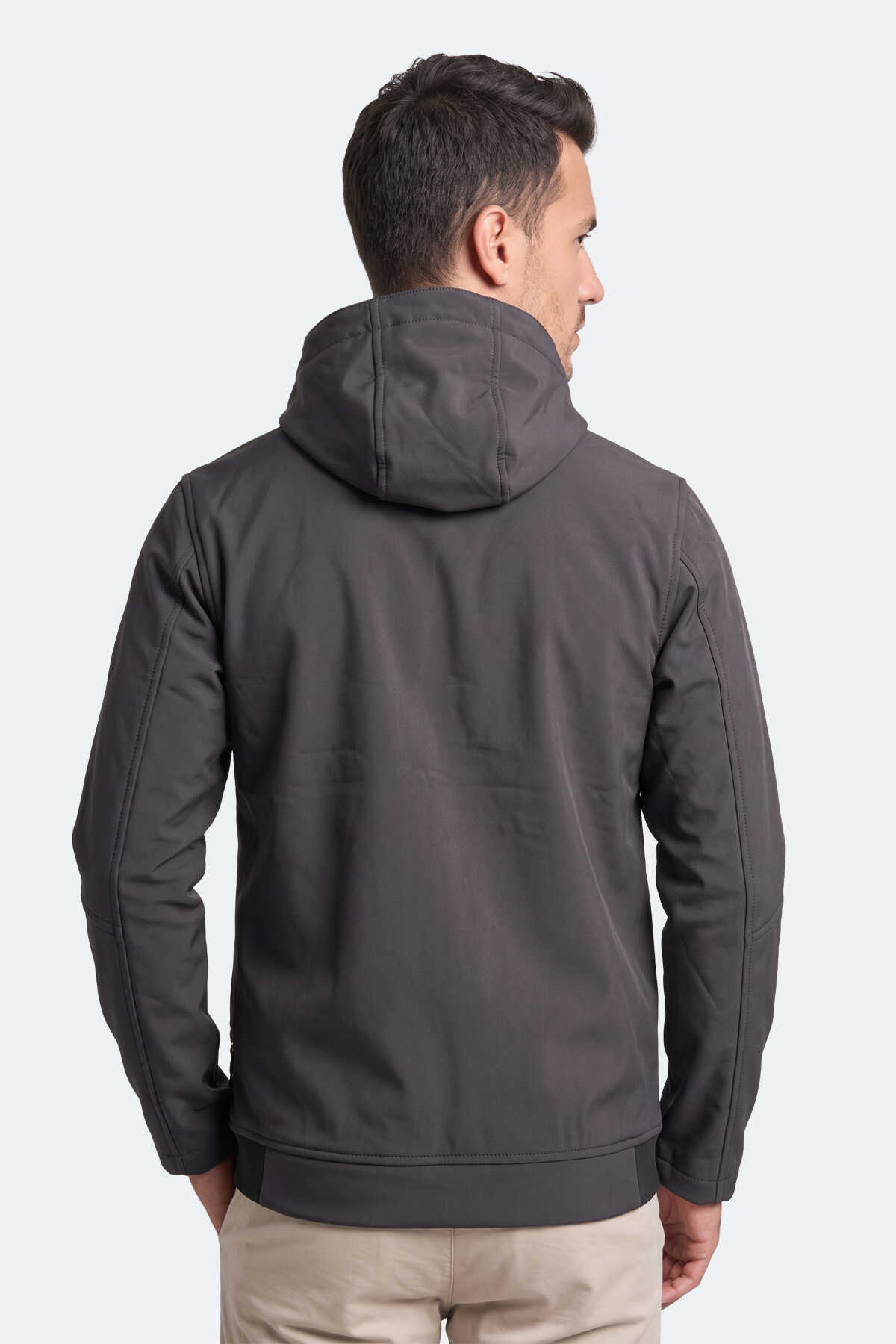 Slazenger CENTRA Erkek Dik Yaka Fermuarlı Antrasit Mont & Kaban - 6