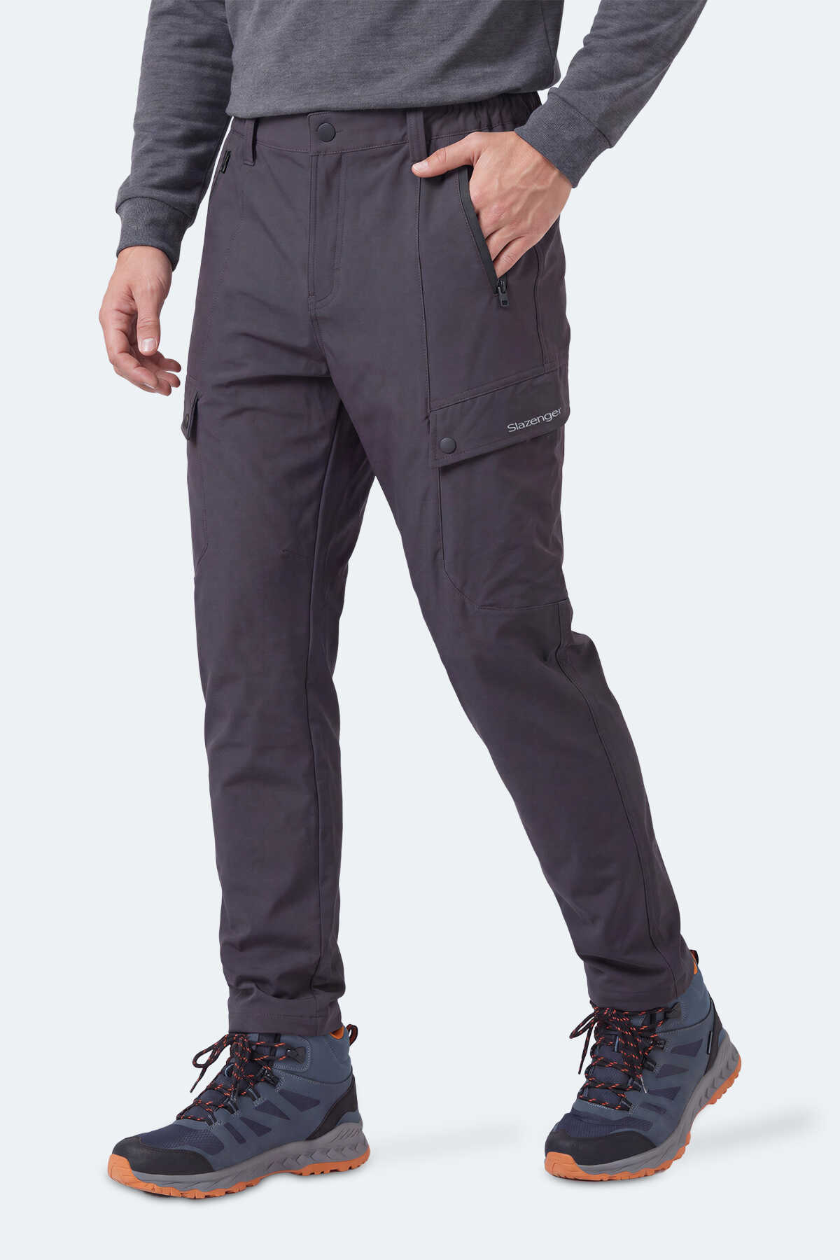 Slazenger - Slazenger COREVA Erkek İçi Polarlı Softshell Antrasit Pantolon