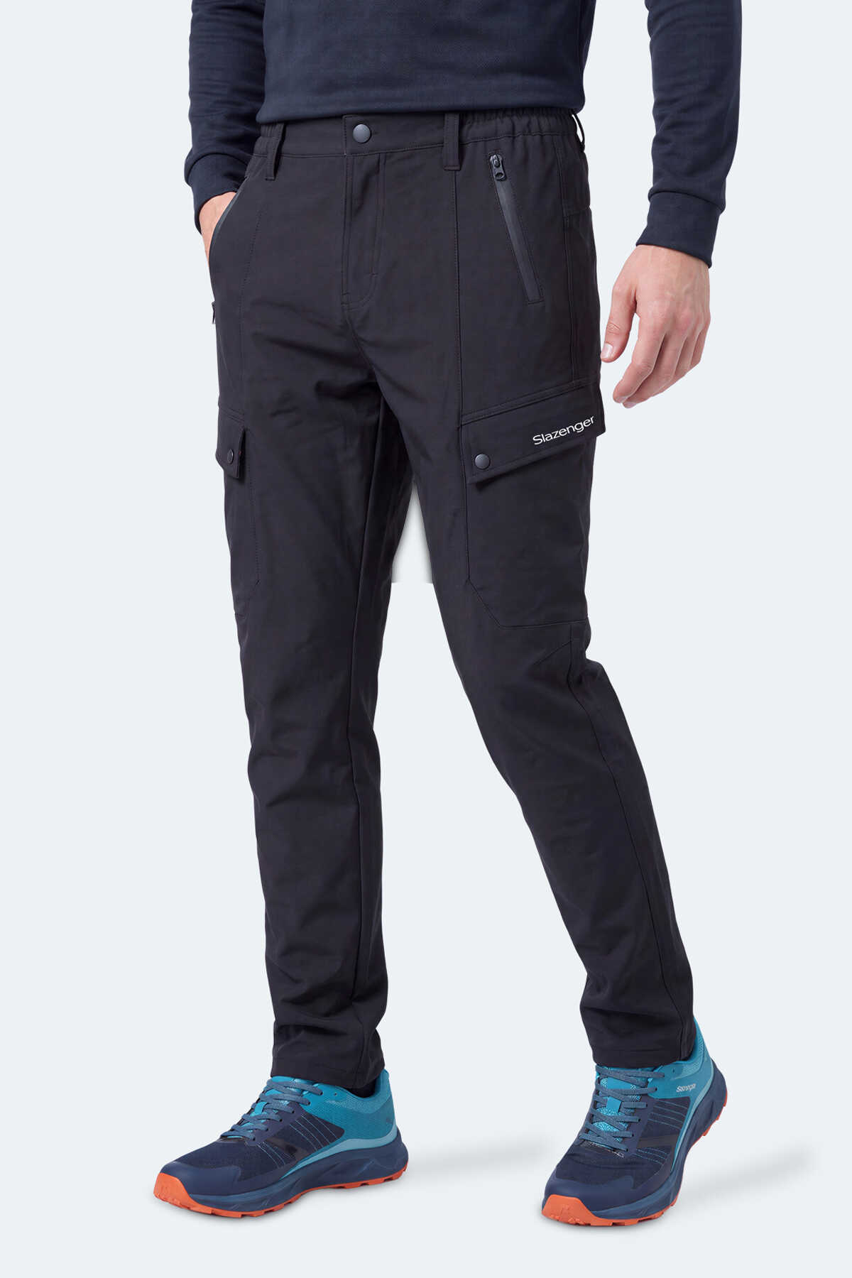 Slazenger - Slazenger COREVA Erkek İçi Polarlı Softshell Siyah Pantolon
