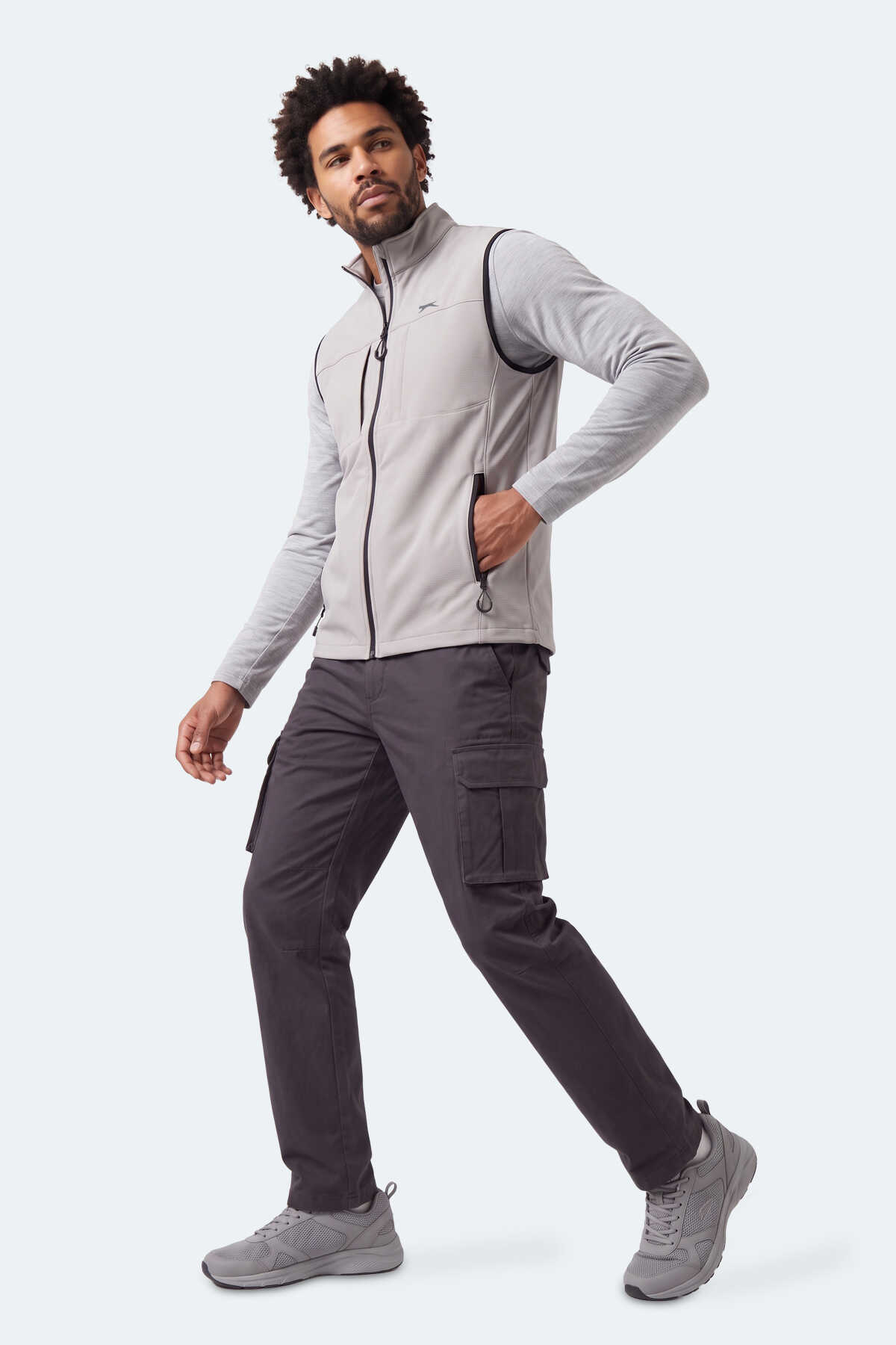 Slazenger CORVEN Erkek Softshell Bej Yelek - 7