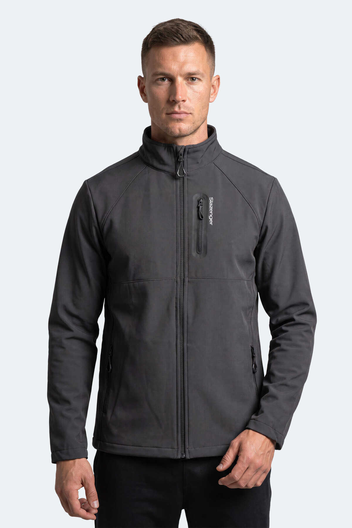 Slazenger - Slazenger COVEX Erkek Koyu Gri Mont & Kaban
