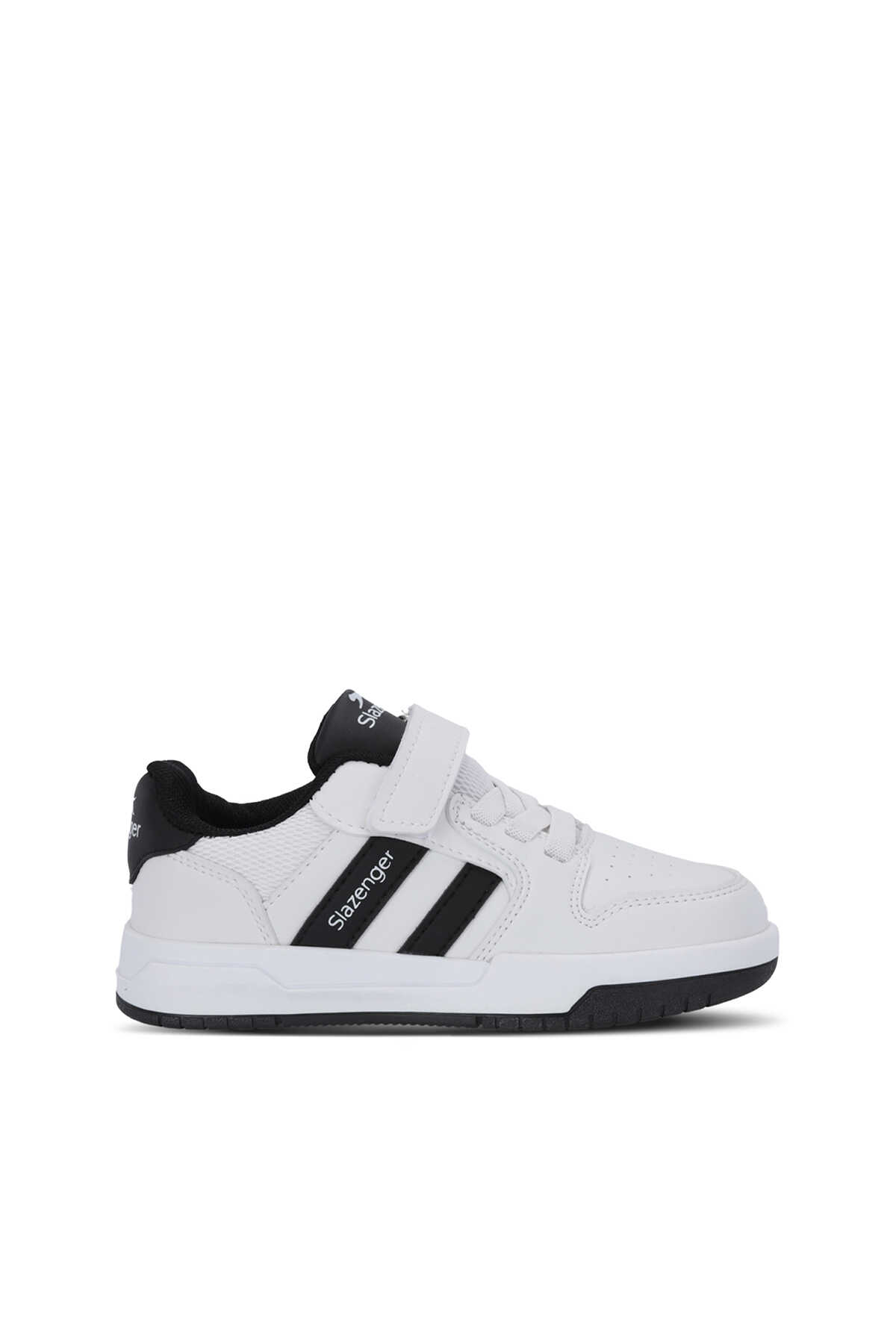 Slazenger - Slazenger CRAFT I Unisex Çocuk Cırtlı Beyaz / Siyah Günlük Spor Ayakkabısı